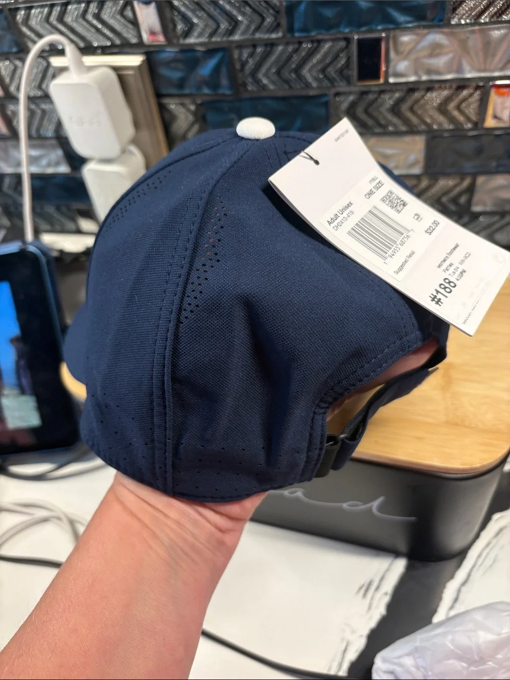 Nike Navy Blue Dri-FIT Performance Baseball Cap with White Swoosh